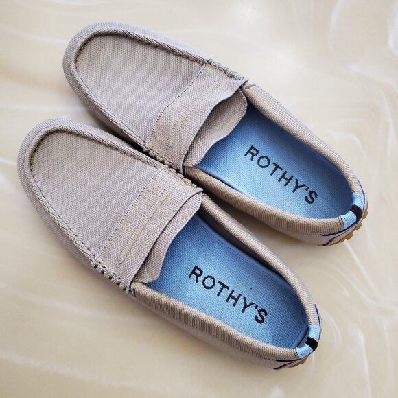 Rothy\'s The Driving Loafer In Beige Tan Men\'s Slip On Knit Shoes Size 9.5 main image 14